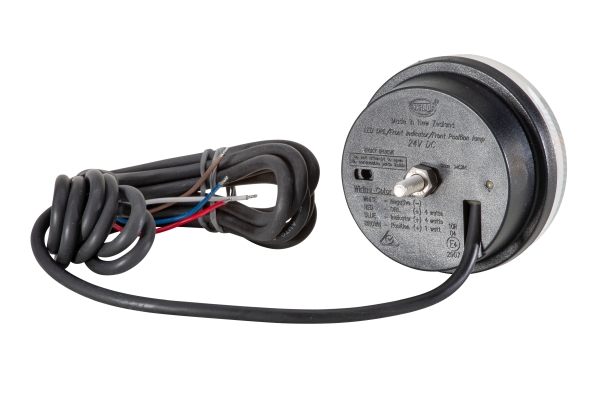 HELLA 2BE 980 690-101 LED-Tagfahrleuchte - 24V - rund - Einbau - Lichtscheibenfarbe: glasklar - LED-