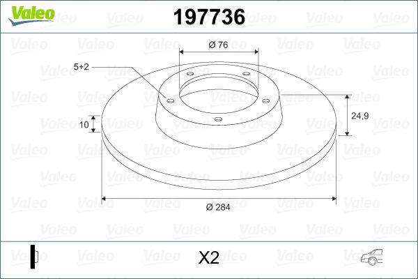Valeo 197736 Bremsscheibe