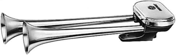 B107 HELLA 3PB 005 411-001 Fanfare - 24V - Frequenzbereich: 300/350Hz - Fanfare Zweiklang - pneumatisch -