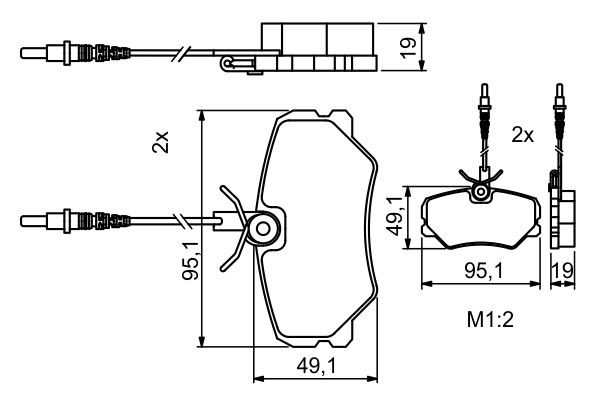 Bosch 0986494849 Bremsbelagsatz, Scheibenbremse