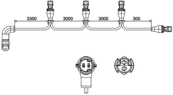 HELLA 8KB 340 820-411 Anschlussleitung Seitenmarkierungsleuchte