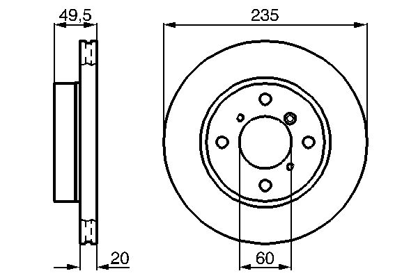 Bosch 0986478450 Bremsscheibe