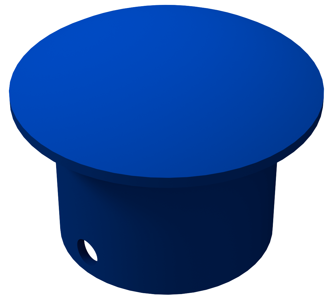Schake 44170DBB Deckel für Inselpfosten aus Stahl blau beschichtet