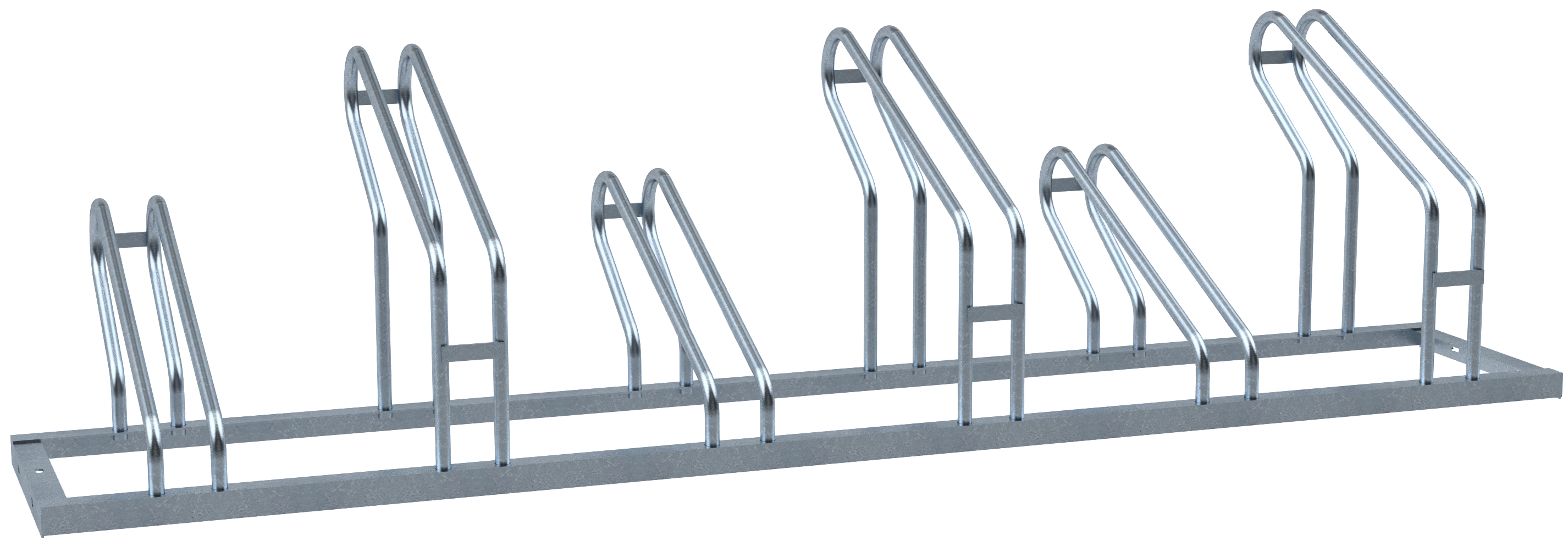 Schake 420_60 Fahrradständer Radeinstellung einseitig 90° 6 Einstellpätze

Länge: 2100 mm
