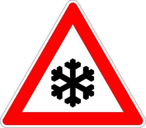 Verkehrszeichen Schnee- oder Eisglätte