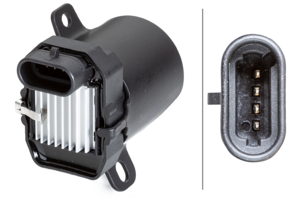 K2645 HELLA 5DA 230 035-391 Zündspule - 4-polig - Zündspule zum Verteiler - geschraubt