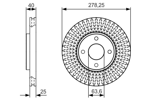 Bosch 0986479C48 Bremsscheibe