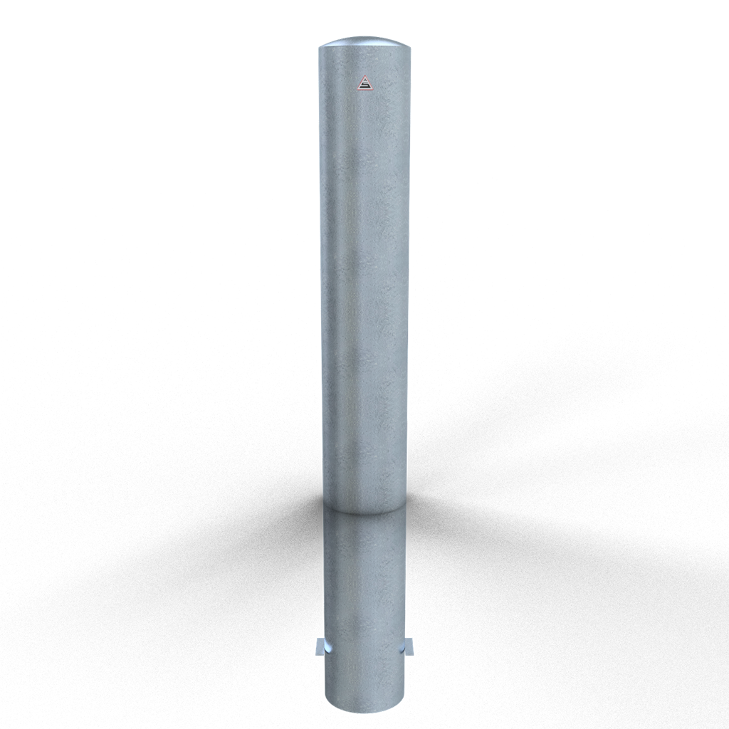 Schake 40190 Absperrpoller  Stahlrohr Ø 193 x 3,6 mm ortsfest zum Einbetonieren feuerverzinkt Gesamtlänge: 1200 mm mit aufgeschweißter Stahlkappe