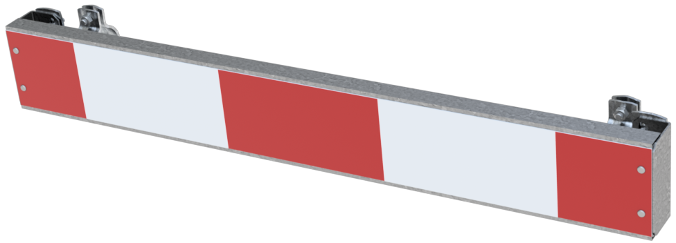 Schake Warnschild mit Rohrschellen      632020 mit Folie Typ RA1/A
