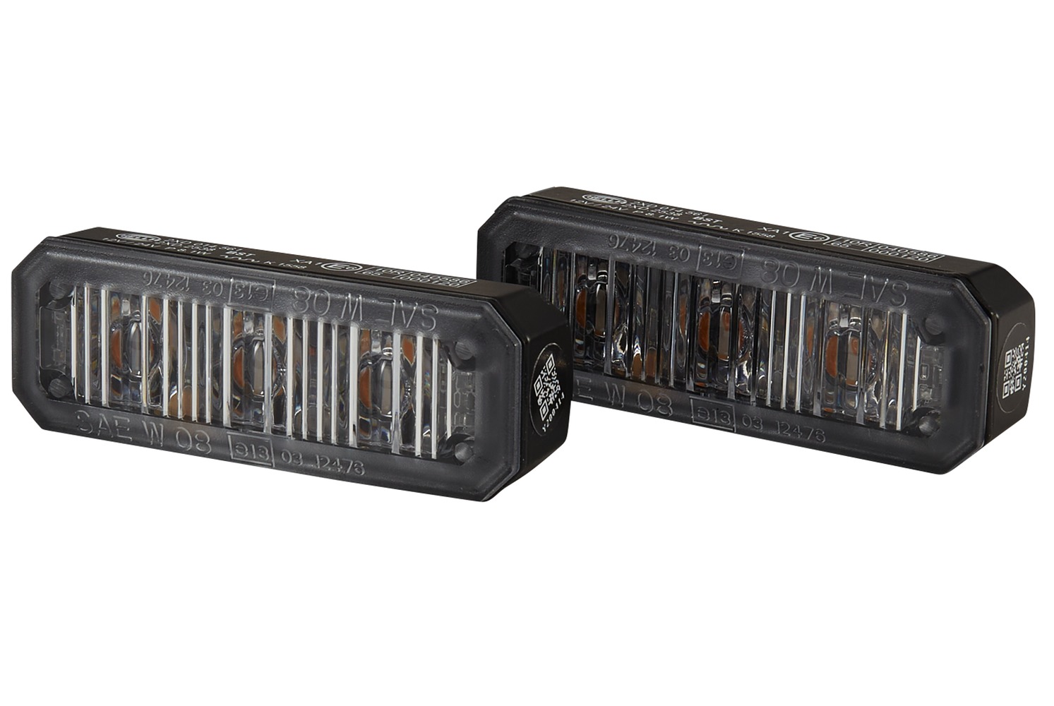 HELLA 2XD 014 561-401 LED-Blitz-Kennleuchte - BST - 12/24V - gelb - Anbau/geschraubt - glasklar - ge