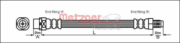 Metzger 4110043 Bremsschlauch