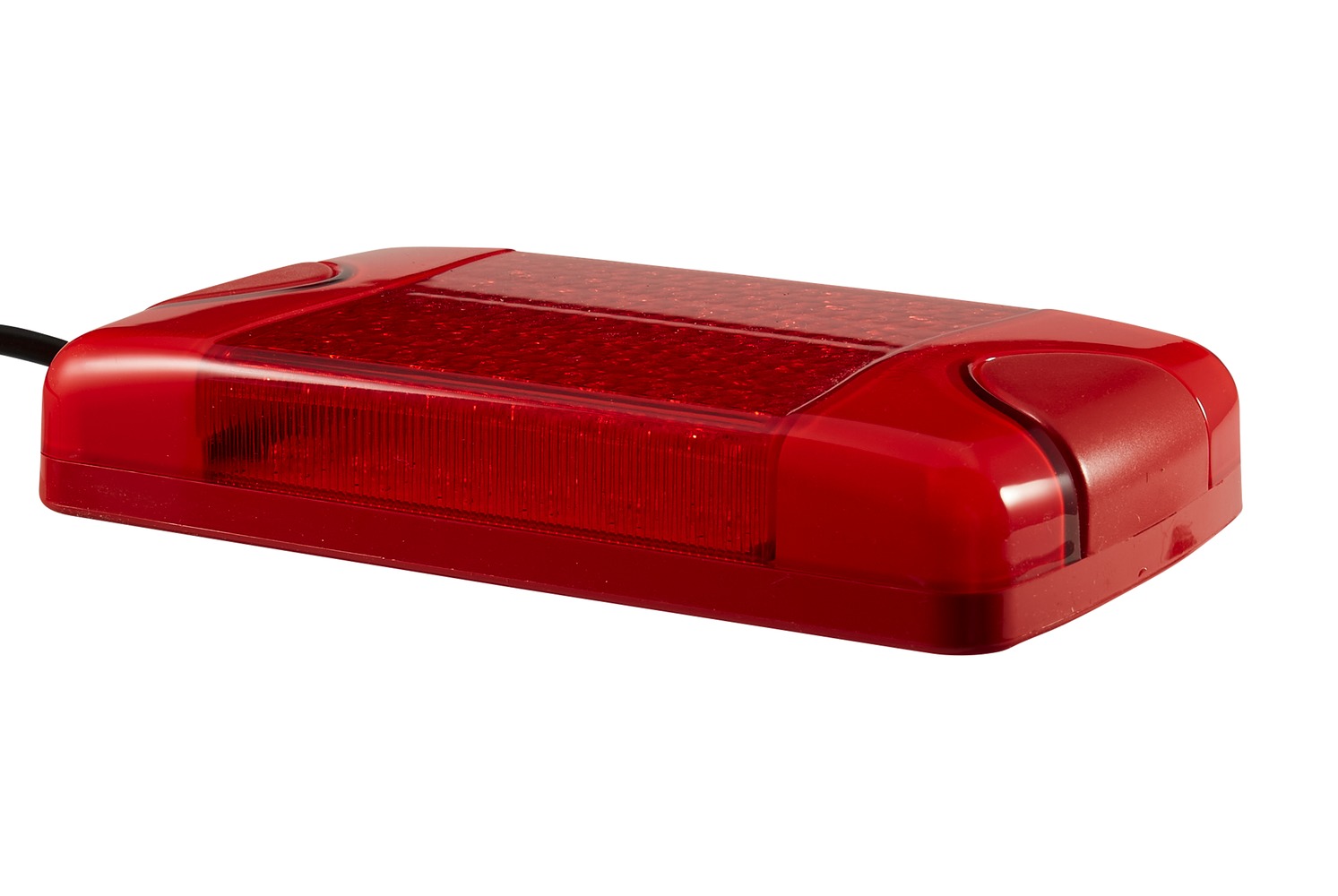 10105033a_AM0 HELLA 2XD 965 429-011 LED-Blitz-Kennleuchte - Multi F Duraled - 12/24V - Anbau - rot - rot - Kabel: