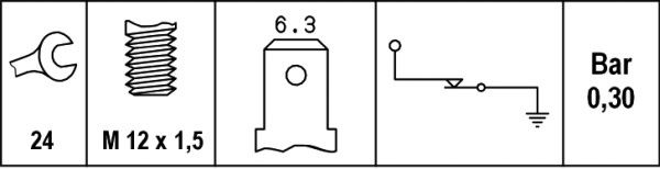 HELLA 6ZL 003 259-131 Öldruckschalter
