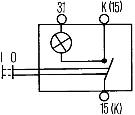 HELLA 6ED 004 778-011 Schalter - S05 - Zugbetätigung - 12/24V - Anschlussanzahl: 3 - geschraubt - Ei