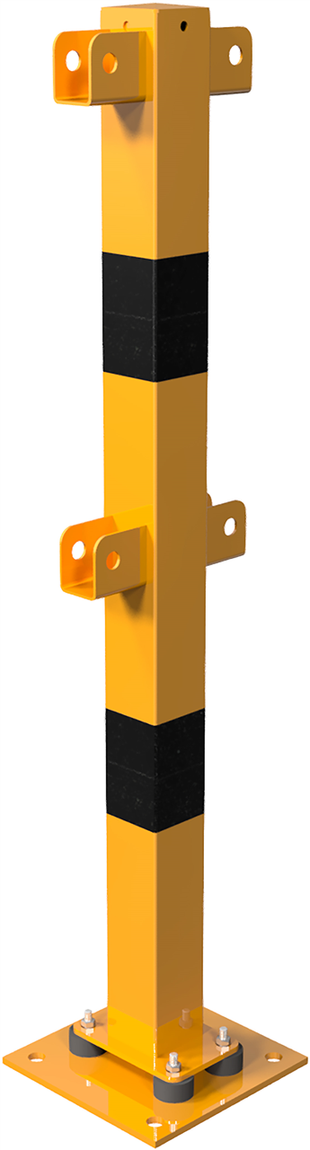 Schake 4271NPBG Standpfosten aus 70 x 70 mm Stahlrohr zum aufdübeln neigbar Mittelpfosten für Ober- und Knieholm