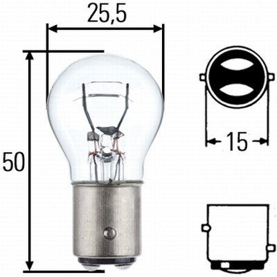HELLA 8GD 002 078-173 Glühlampe - P21/5W - Long Life up to 3x longer lifetime - 12V - 5W - Sockelaus