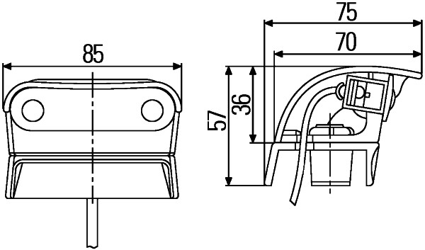 HELLA 2KA 959 640-601 Kentekenlamp - Kortingen vandaag