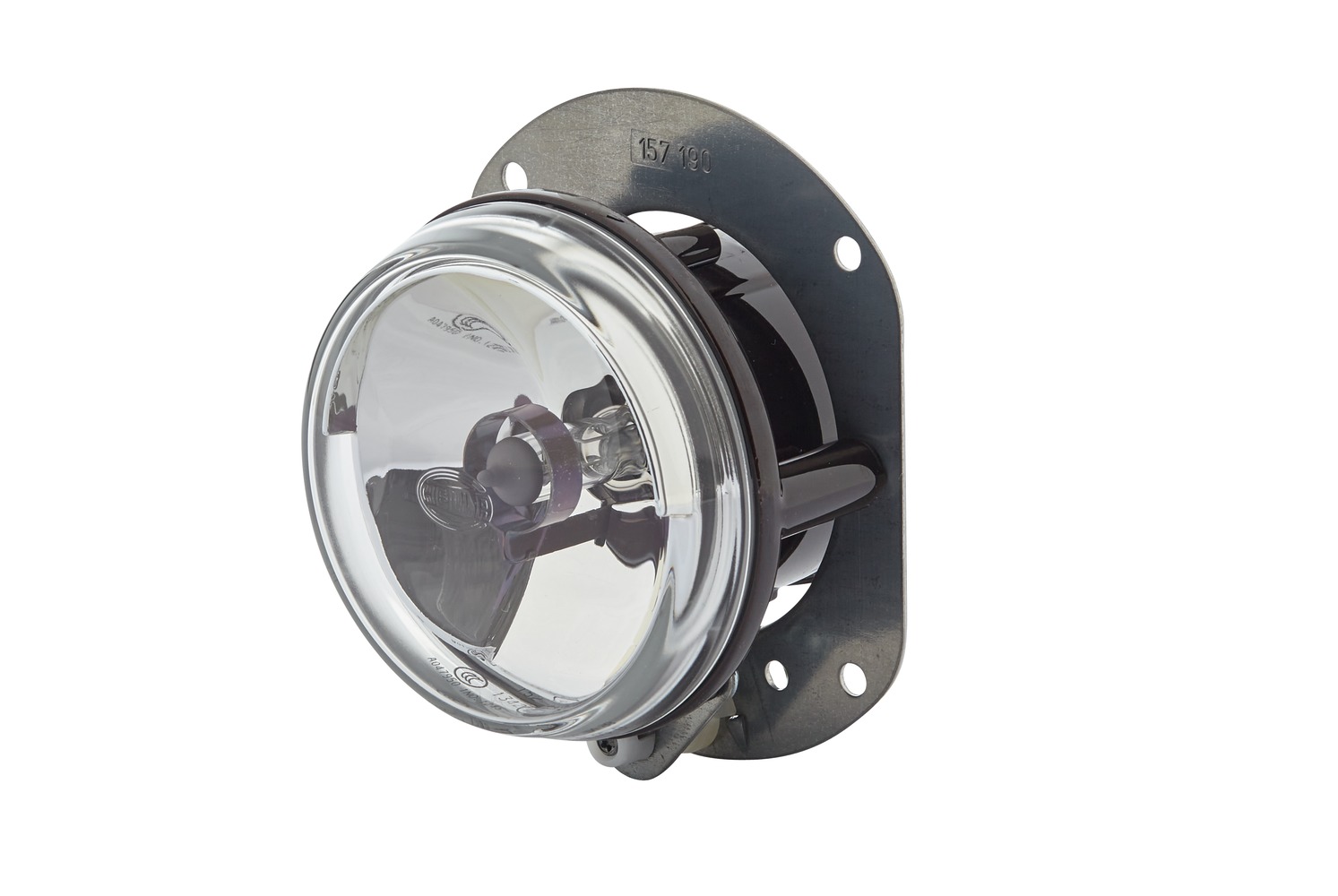HELLA 1N0 008 582-001 FF/Halogen-Nebelscheinwerfer - 12V - rund - Einbau - glasklare Streuscheibe -