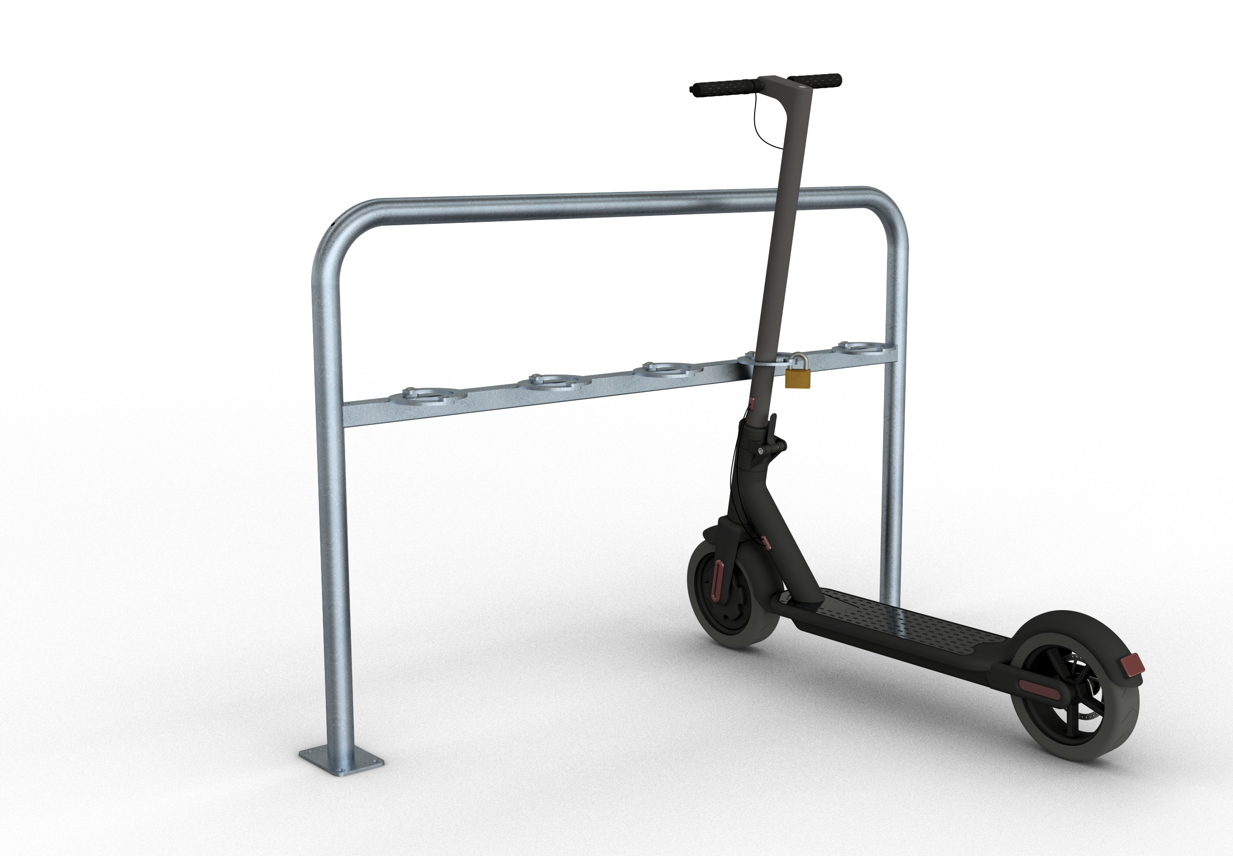 Schake 421_99 Scooter–Reihenparker-Bügel zum Aufdübeln