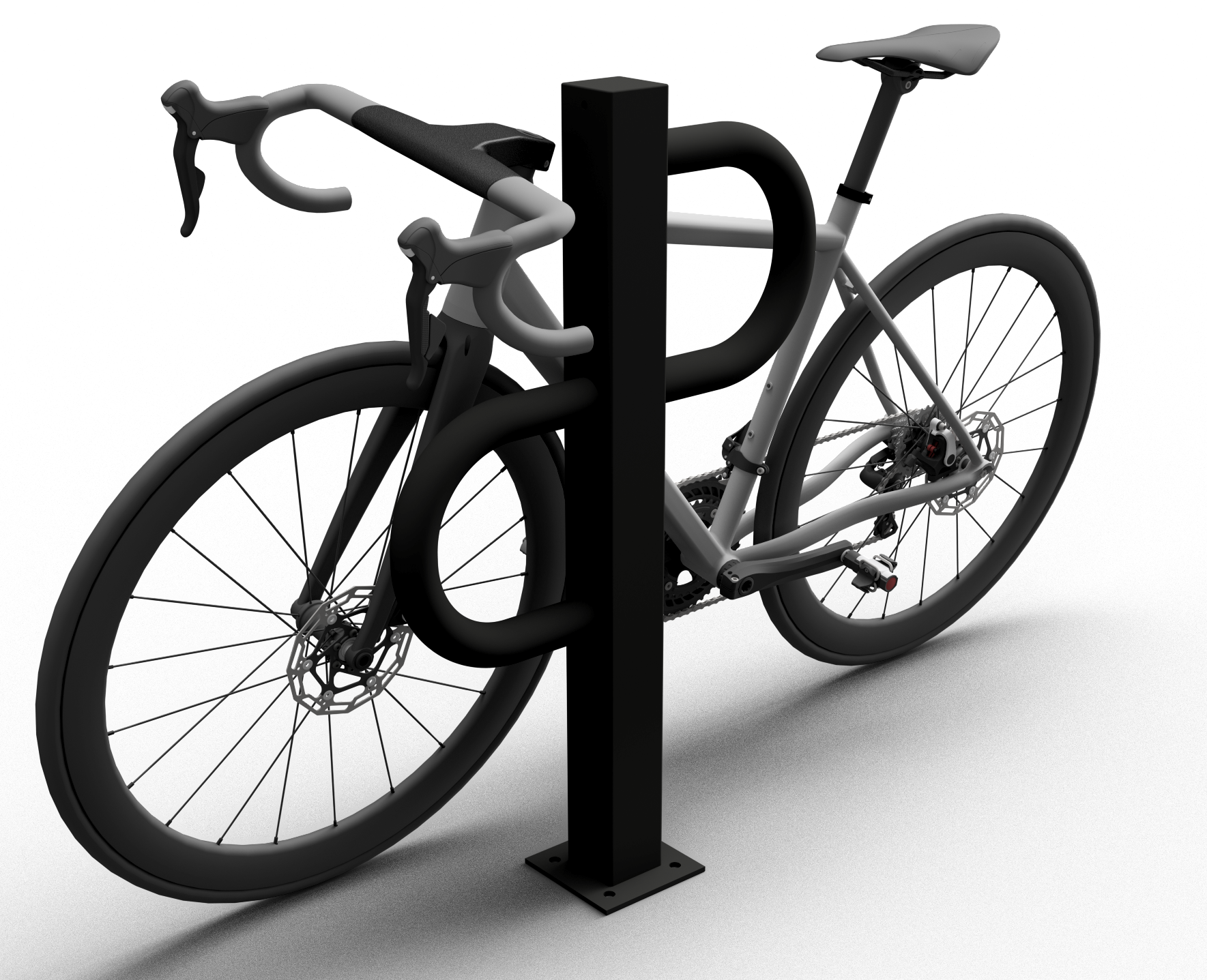 Schake 40880B Fahrradständer  Einzelparker feuerverzinkt und

schwarz-matt beschichtet
