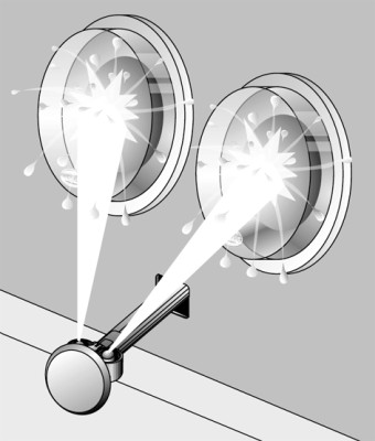 HELLA 8WT 008 549-701 Scheinwerferreinigungsanlage - 24V - elektrisch - Monopumpe - Zweifachdüse