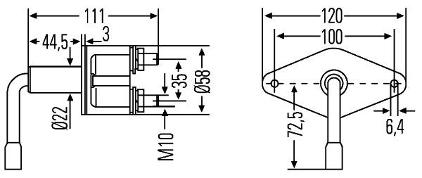 HELLA 6EK 001 559-001 Hauptschalter, Batterie - Drehbetätigung - Anschlussanzahl: 2 - geschraubt - S