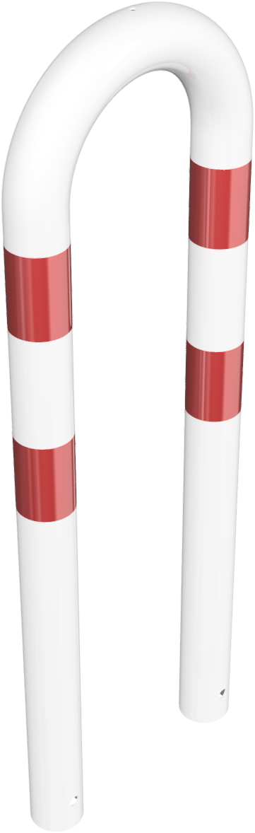 Schake 477_04B Universalbügel aus Stahlrohr Ø 76 x 2,6 mm zum Einbetonieren Gesamtbreite: 400 mm Gesamthöhe: 1000 mm feuerverzinkt und weiß beschichtet

mit rot reflektierenden Leuchtstreifen
