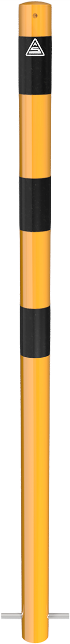 Schake 460BG Absperrpfosten Stahlrohr Ø 60 x 2,5 mm gelb / schwarz ortsfest, zum Einbetonieren

mit Erdanker ohne Öse