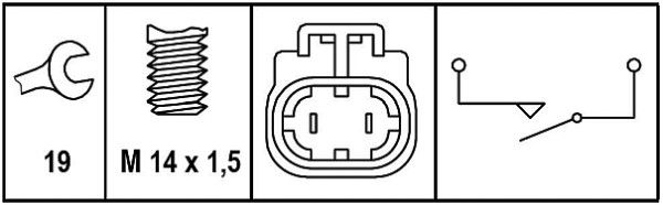 HELLA 6ZF 008 621-291 Schalter, Rückfahrleuchte
