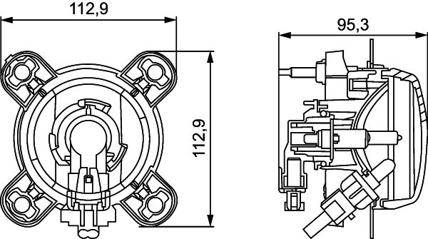 N525 HELLA 1K0 257 043-527 FF-Hauptscheinwerfer - 12V - Anbau - links/rechts