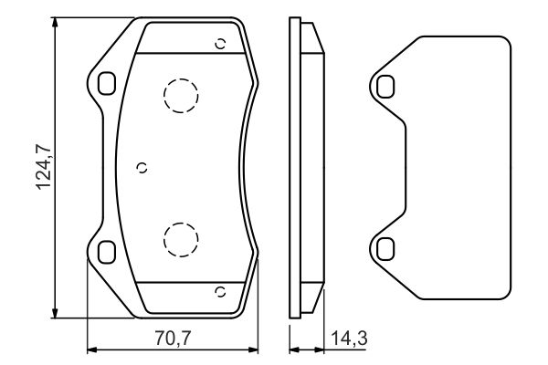 Bosch 0986494551 Bremsbelagsatz, Scheibenbremse
