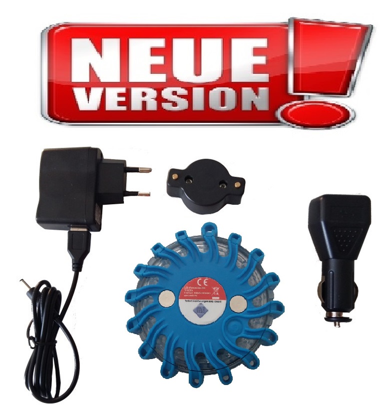 LED Warnblitzleuchte (blau) Akkubetrieb