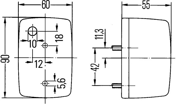 M185 HELLA 2BA 002 652-107 Blinkleuchte - Anbau - Lichtscheibenfarbe: gelb - links/rechts/vorne