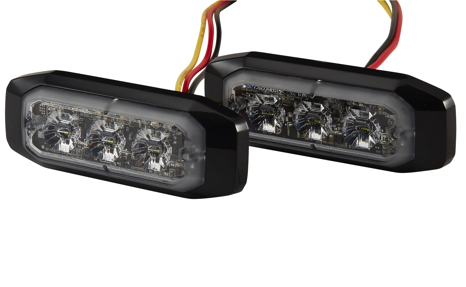 HELLA 2XD 014 563-901 LED-Blitz-Kennleuchte - BST-Slim - 12/24V - weiß - Anbau/geschraubt - glasklar