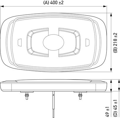 HELLA 2RL 014 565-011 Warnleuchte mit Halter