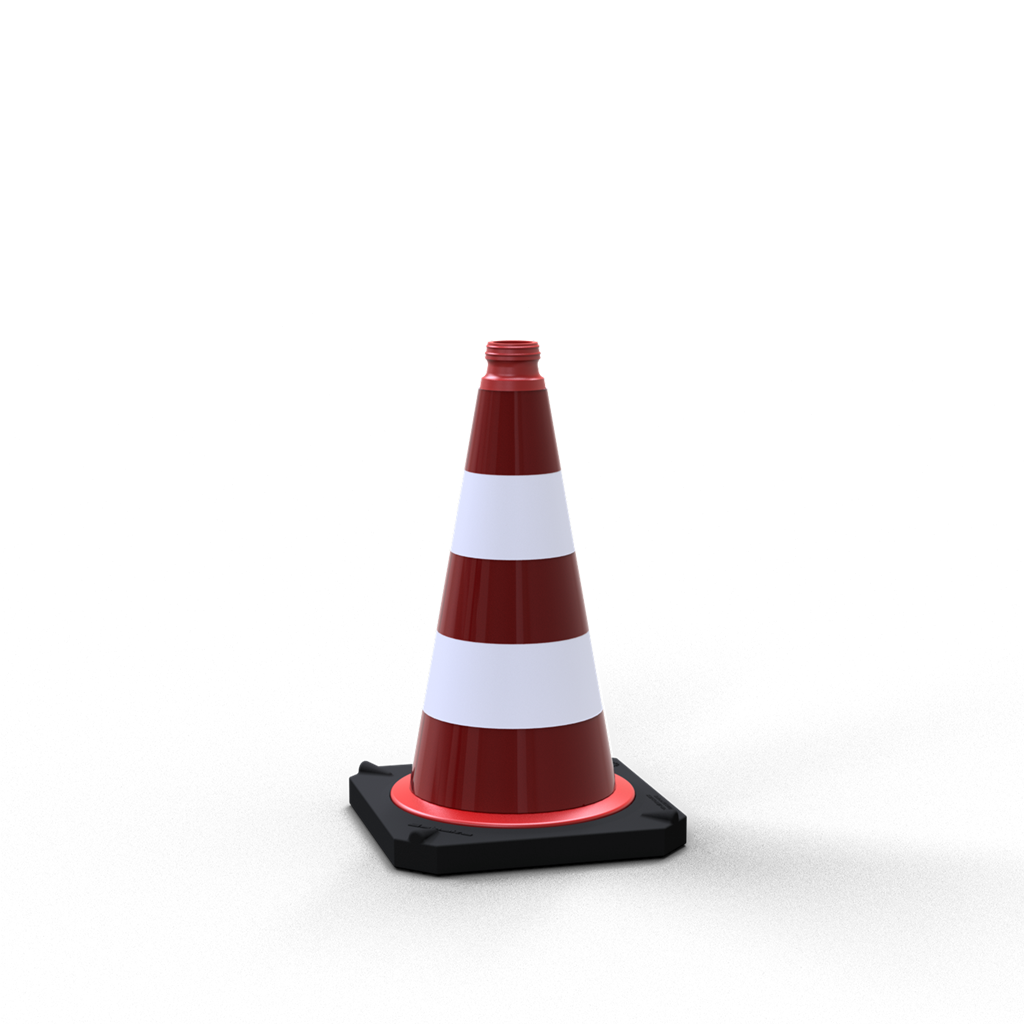 Schake 3L530TL Leitkegel zweiteilig  nach TL        Folie Typ 1 Höhe: 500 mm rot/weiß