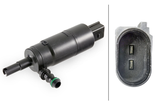 HELLA 8TW 006 849-031 Waschwasserpumpe, Scheinwerferreinigung - 12V - elektrisch - Monopumpe - Steck