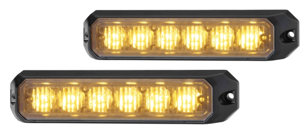 K2383 HELLA 2XD 012 160-851 LED-Blitz-Kennleuchte - BST - 12/24V - gelb - Anbau/geschraubt - glasklar - ge