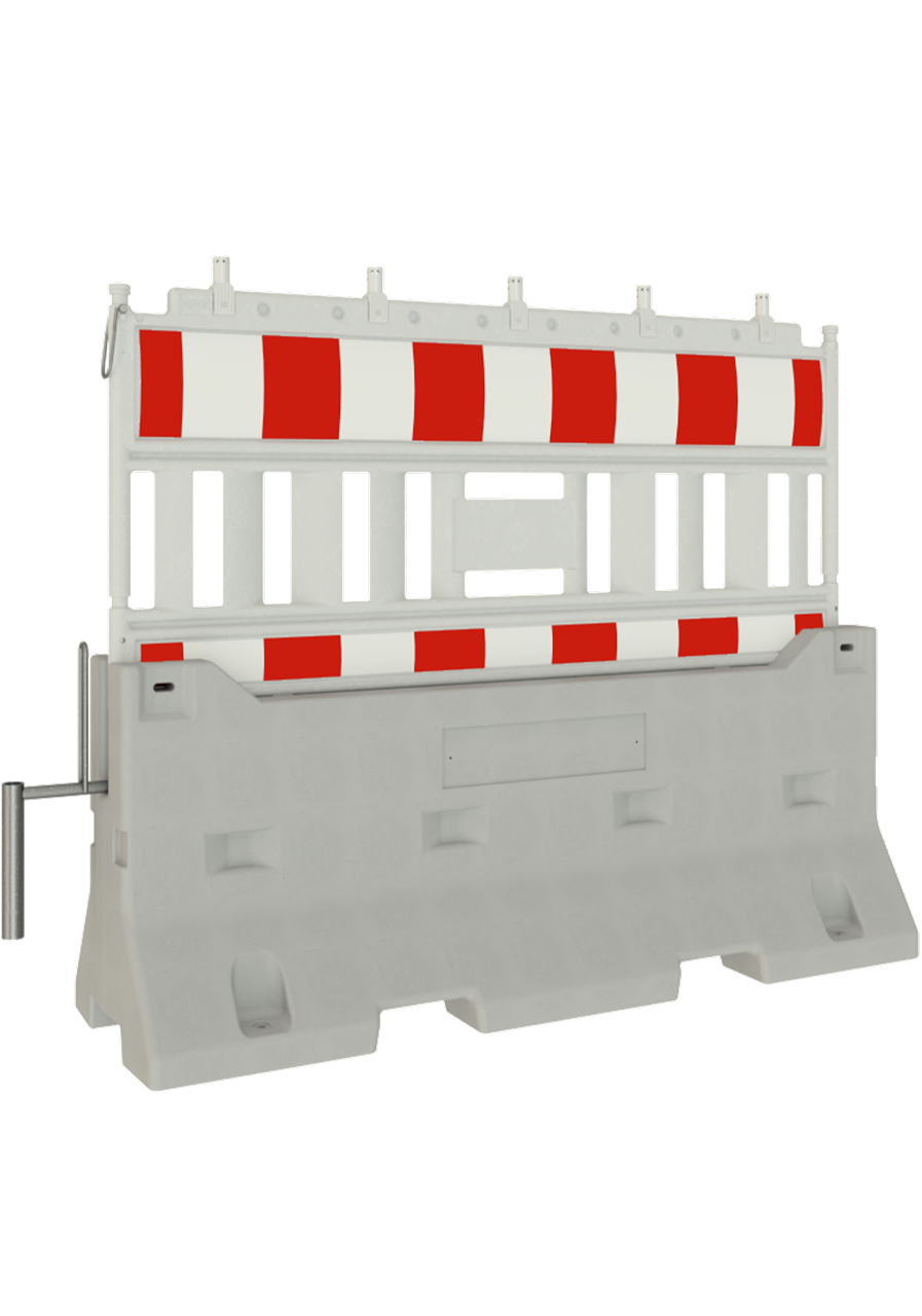 Schake 3F200-SET2-4KA Betonleitwand  SET 2    mit Lampenadapter mit rot / weißer Folie, Typ RA1/A Schrankentyp NOX