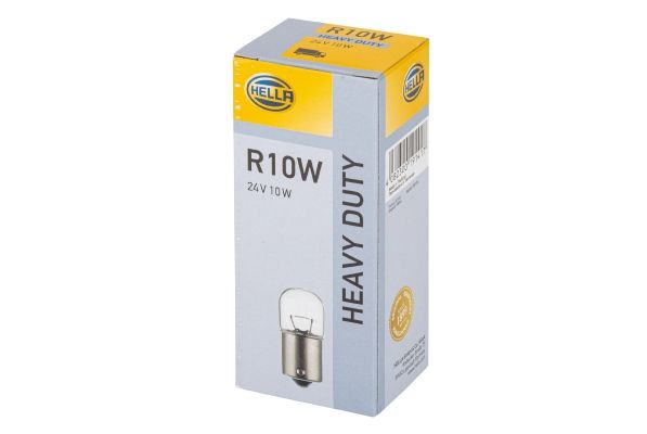 HELLA 8GA 002 071-251 Glühlampe - R10W - Heavy Duty - 24V - 10W - Sockelausführung: BA15s - Schachte