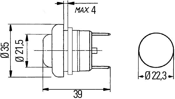 HELLA 6JF 001 571-041 Zünd-/Startschalter