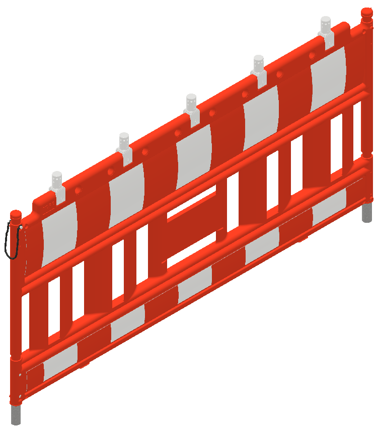 Schake 33420KA-O Schake EURO2 Absperrschrankengitter  Typ NOX ROT    mit Lampenadapter Folie Typ RA1/A Schrankenkörperfarbe: rot
