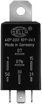 HELLA 4RP 008 189-041 Relais, Kraftstoffpumpe - 12V - 7-polig