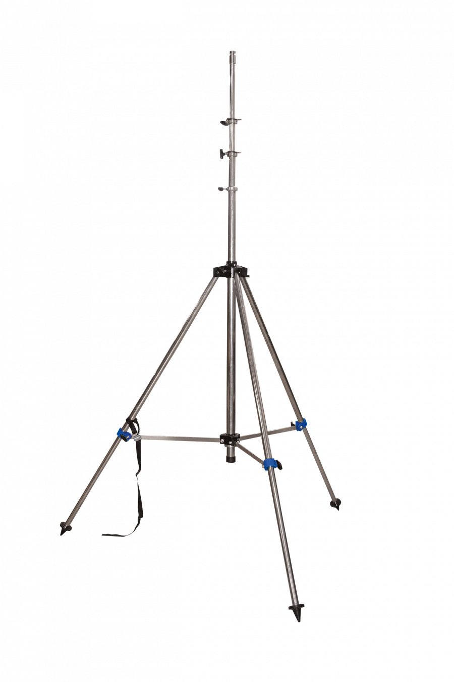 Teleskop-Dreibeinstativ Edelstahl, 4,58 m, mit Abspannset