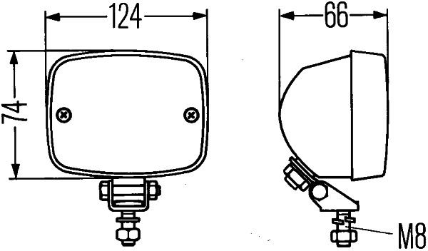M171 HELLA 1GA 002 985-417 Halogen-Arbeitsscheinwerfer - 12/24V - Anbau/Einbau/Schraubanschluss - Nahfeld
