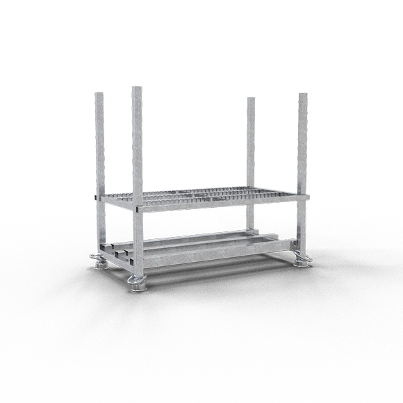 Schake 36050-5 Lager- und Transportpalette für 108 Flachbaken        galvanized