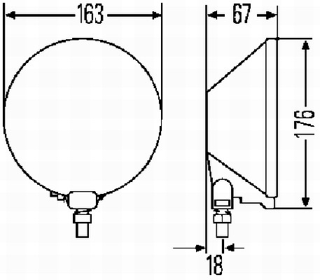 M521 HELLA 1N4 005 750-641 Halogen-Nebelscheinwerfer - Comet 500 - 12V - rund - Anbau - gelbe Streuscheib