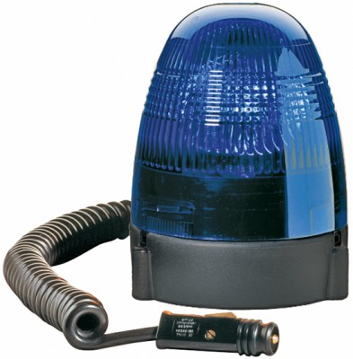 HELLA 2RL 007 337-121 Halogen-Rundumkennleuchte - KL Rotafix - 12V - Magnetbefestigung - blau - 2-po