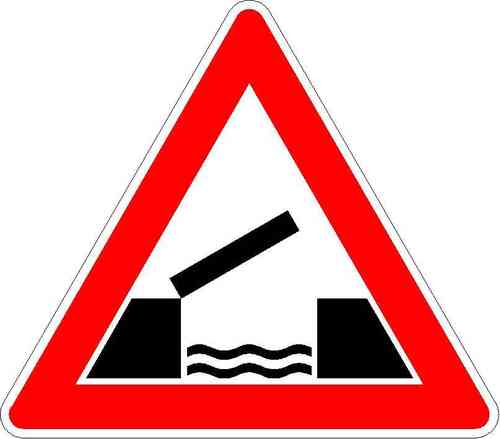 Verkehrszeichen Bewegliche Brücke