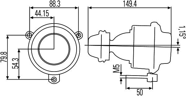 HELLA 1NL 007 186-061 Nebelscheinwerfer